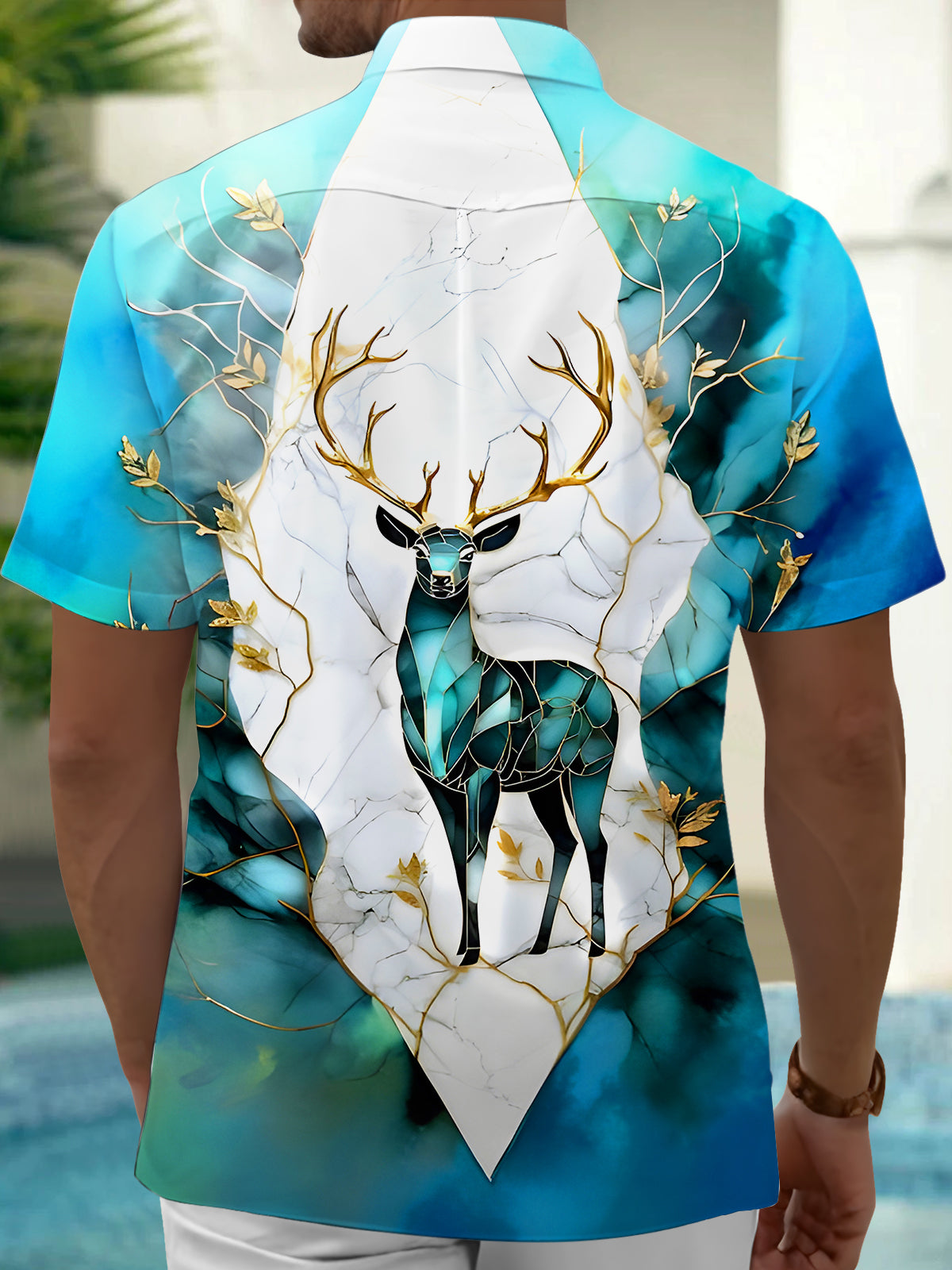 Elk Men's Pocket Short Sleeve Shirts