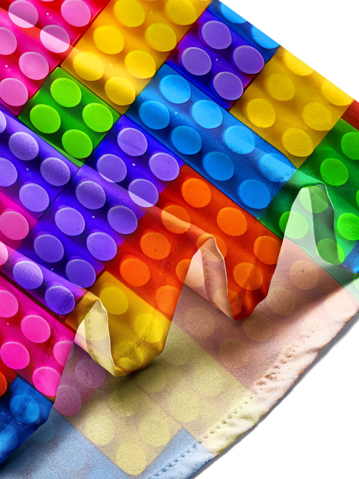 Rainbow Geometric Color Blocks Men's Pocket Short Sleeve Shirts