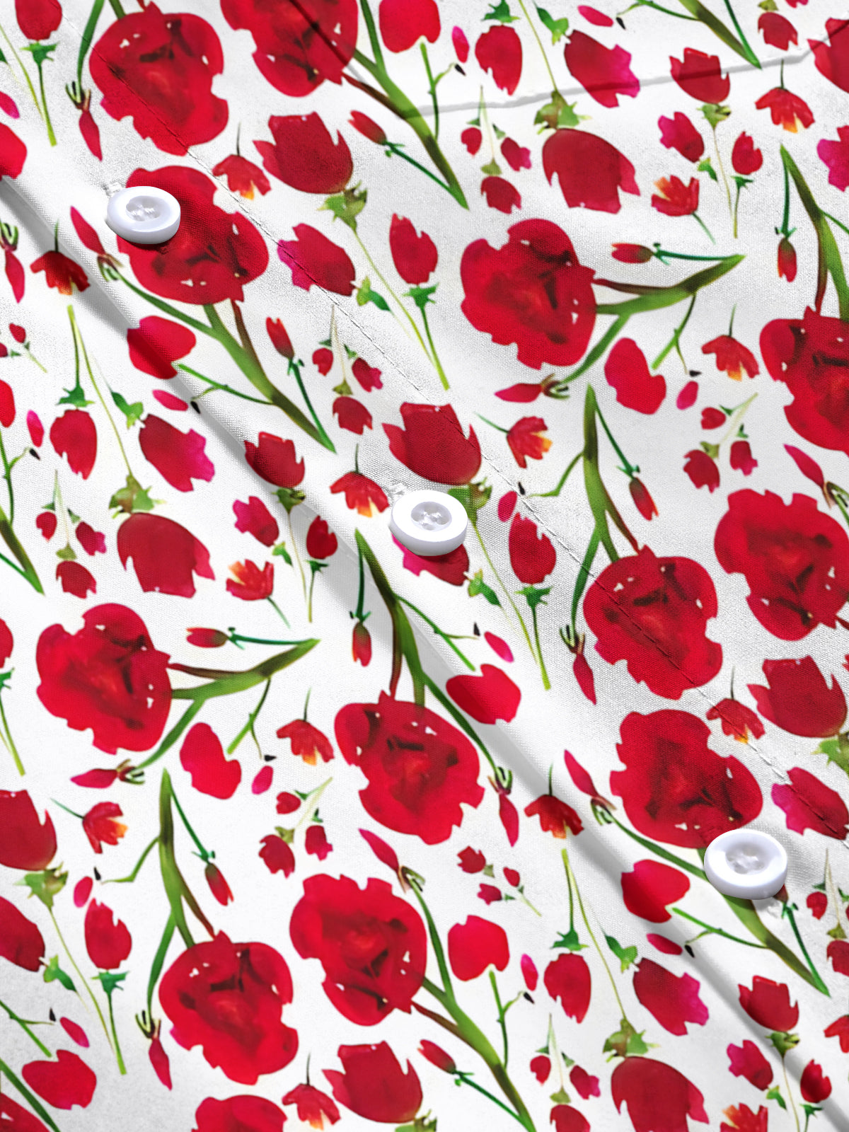 Floral Men's Pocket Short Sleeve Shirts