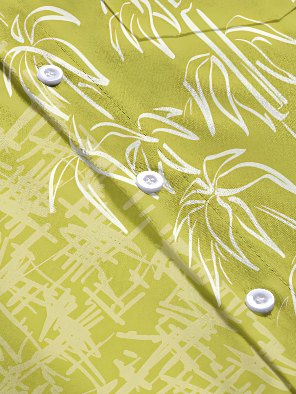 Bamboo Leaf Men's Pocket Short Sleeve Shirts