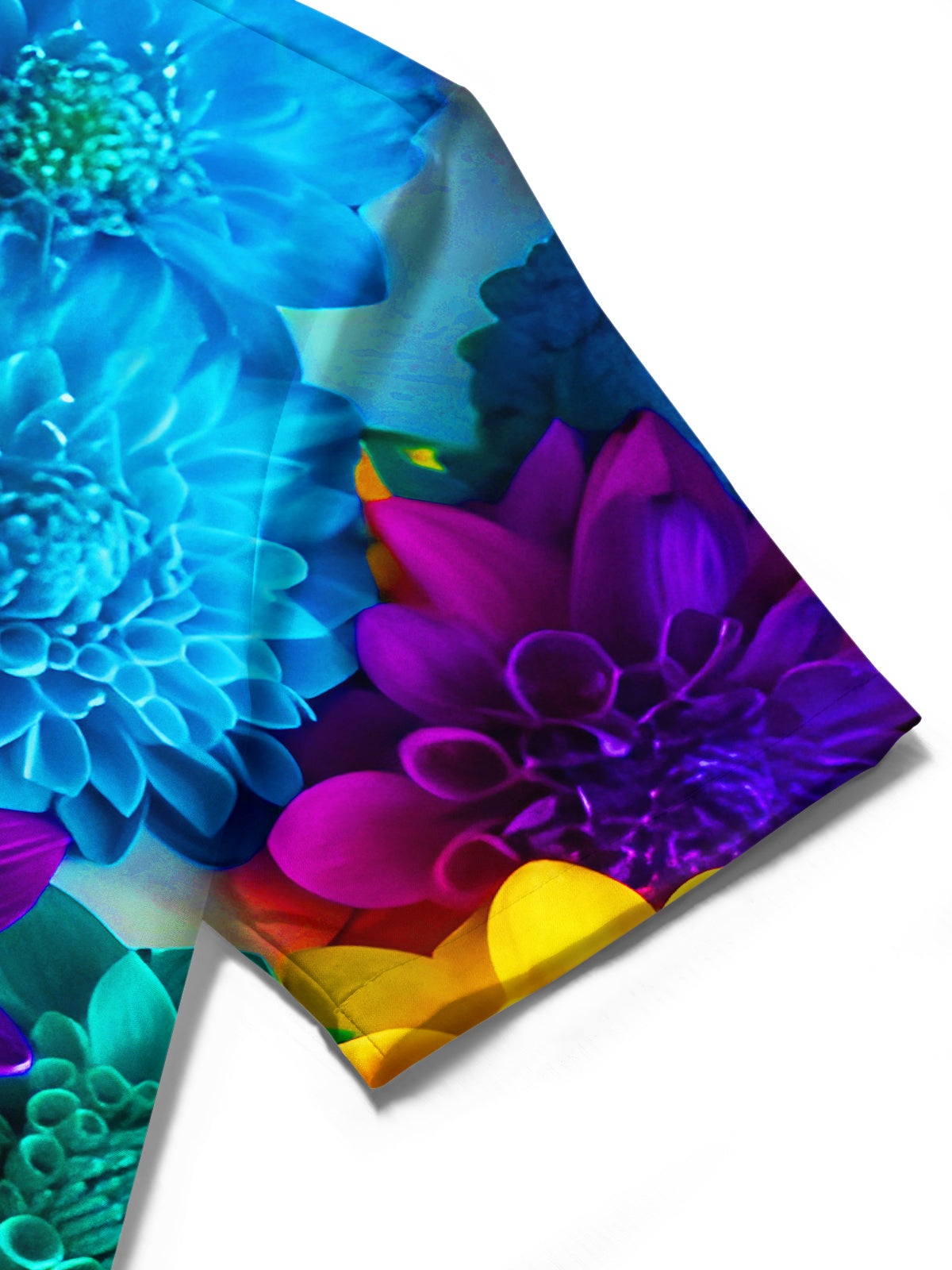 Hawaiian Colorful Floral Men's Pocket Short Sleeve Shirts