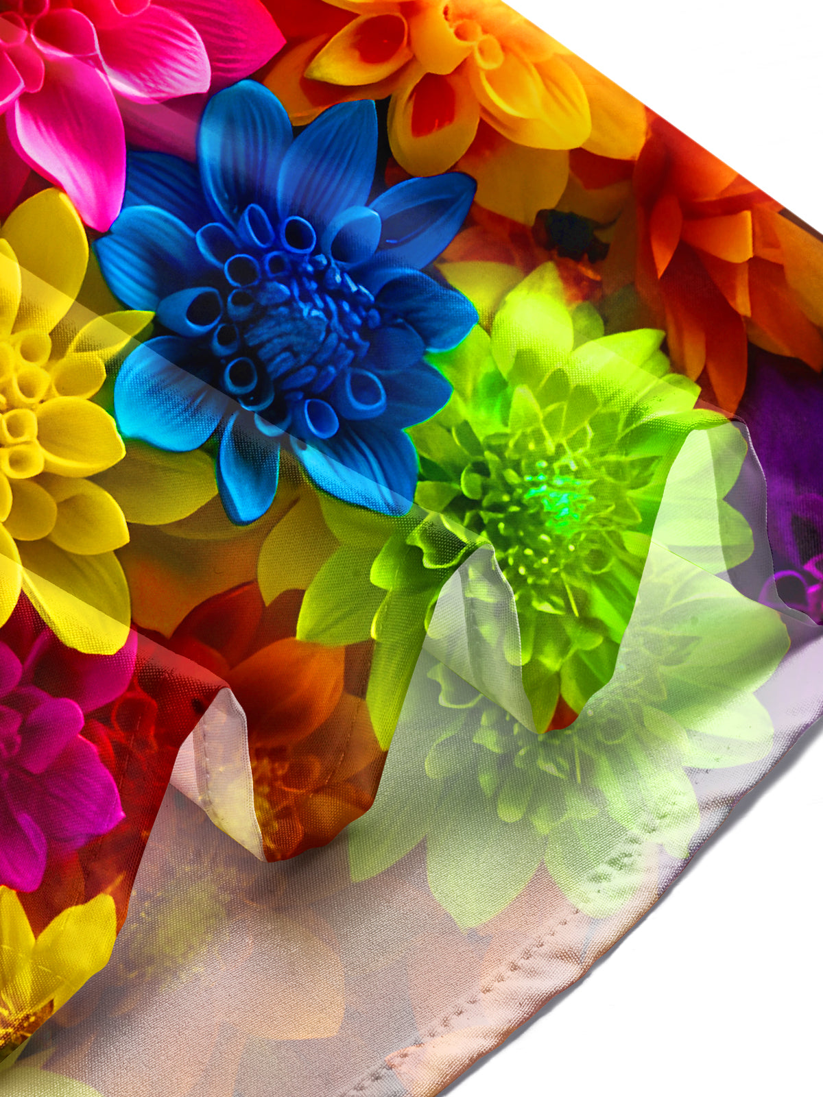 Hawaiian Colorful Floral Men's Pocket Short Sleeve Shirts