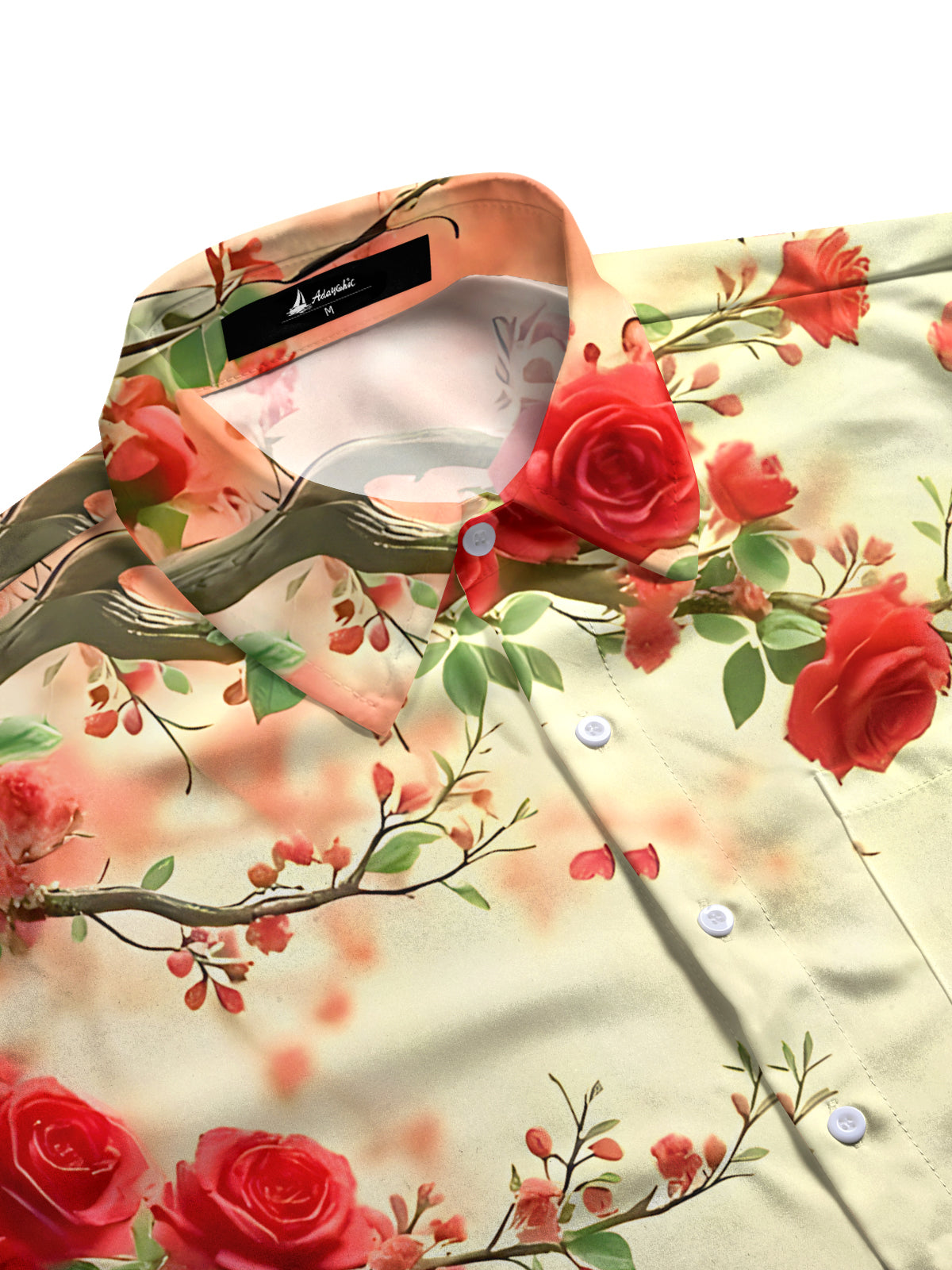 Floral Men's Pocket Short Sleeve Shirts