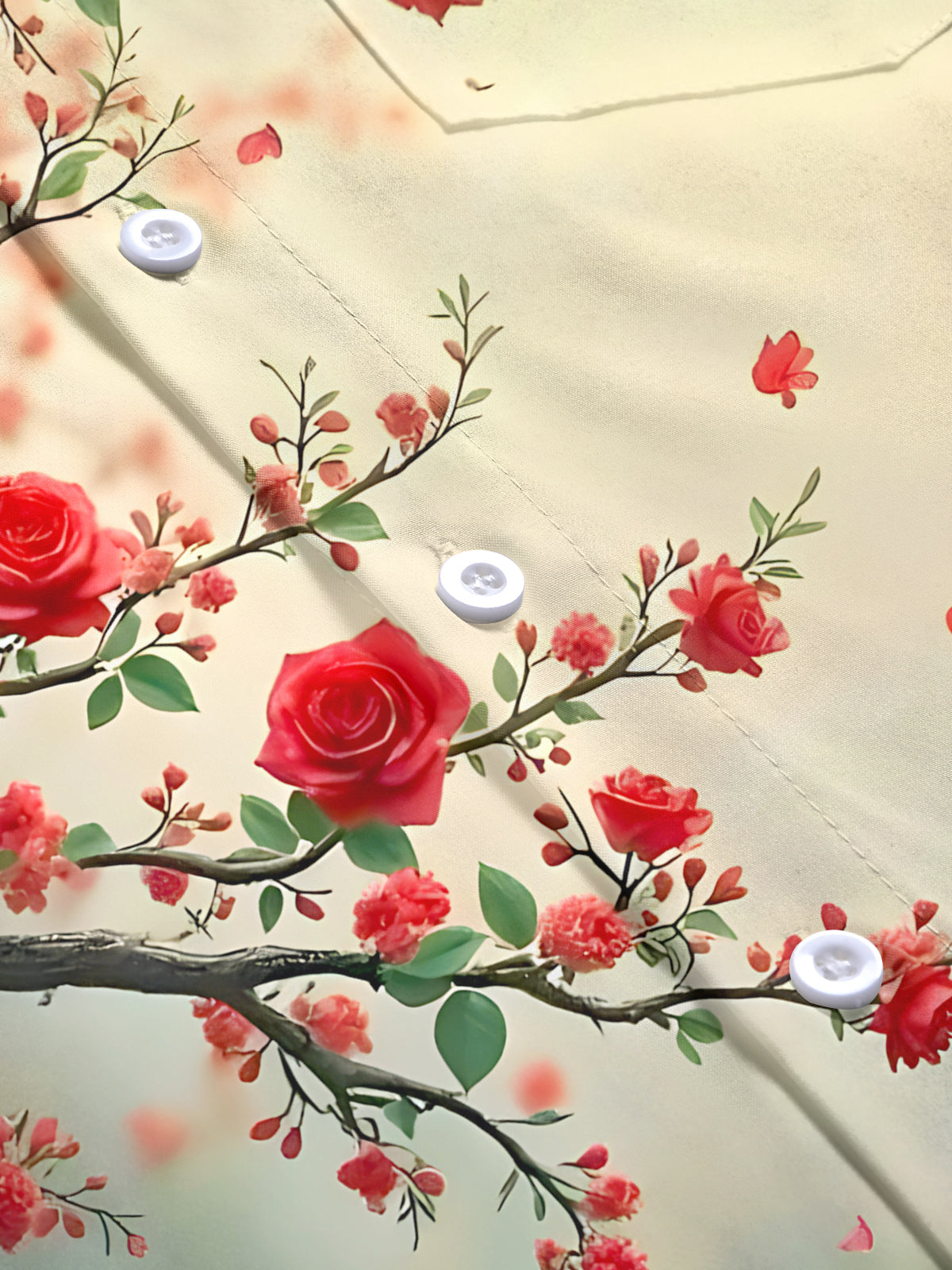 Floral Men's Pocket Short Sleeve Shirts