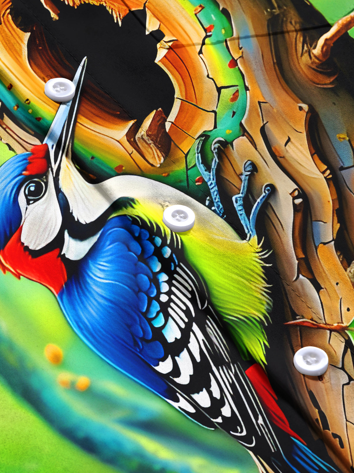 Woodpecker Men's Pocket Short Sleeve Shirts