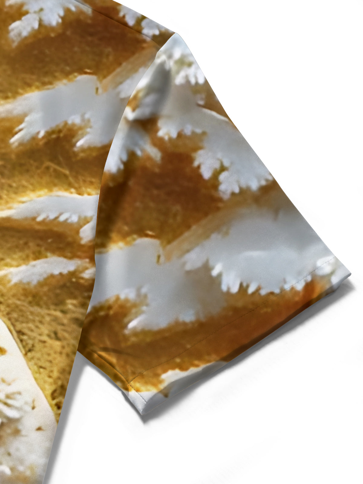 Snow Leopard Print Men's Pocket Short Sleeve Shirts