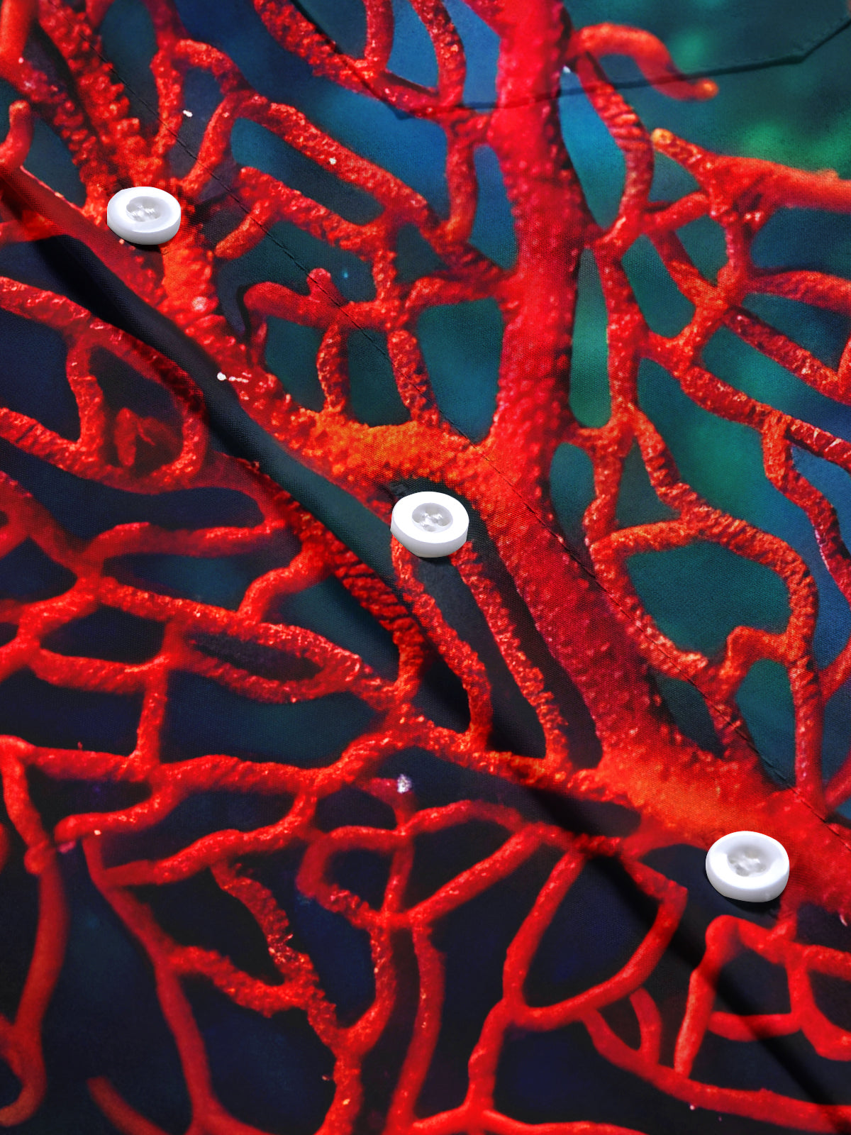 Coral Men's Pocket Long Sleeve Shirts