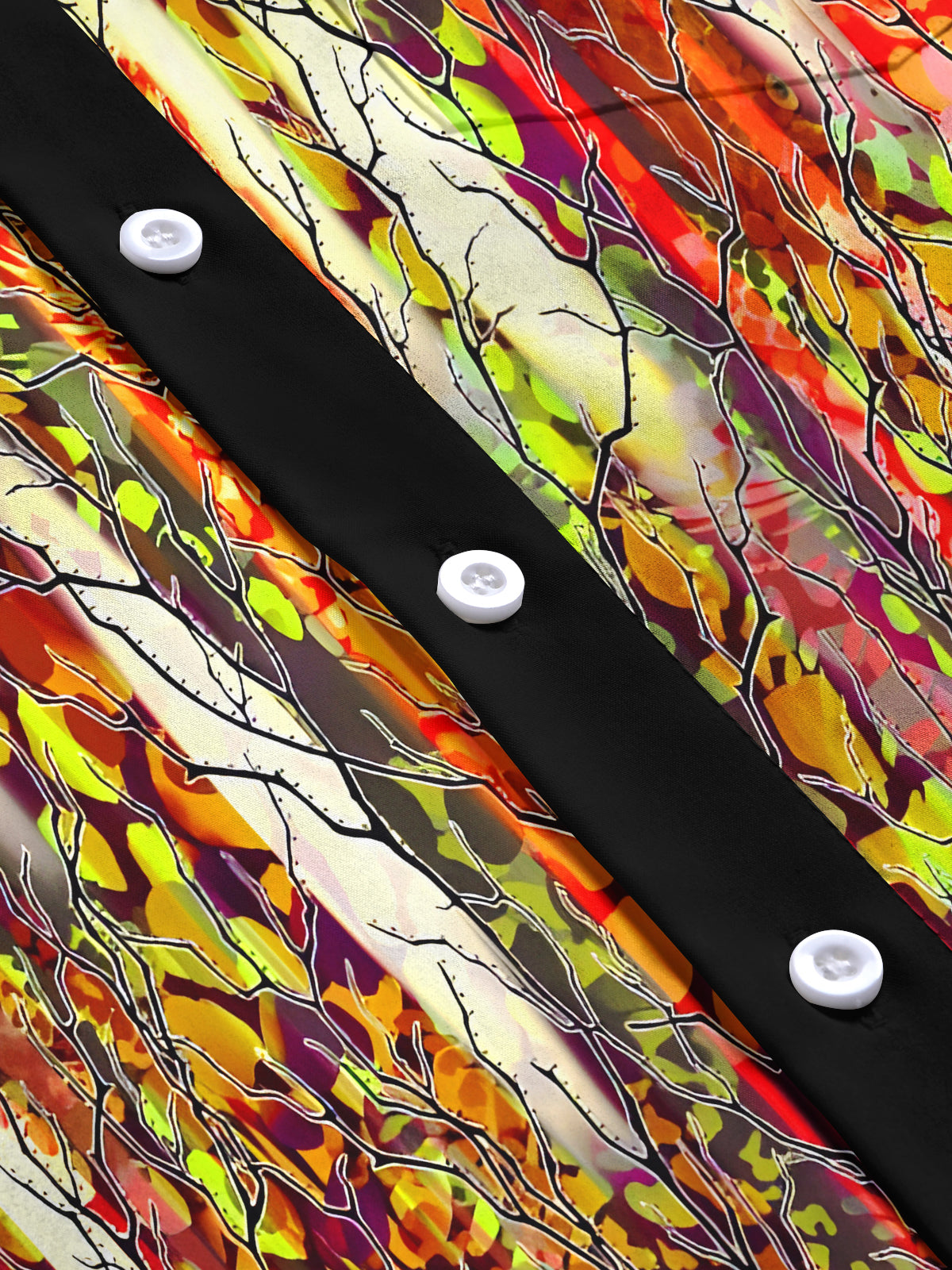 Tie Dye Men's Pocket Long Sleeve Shirts