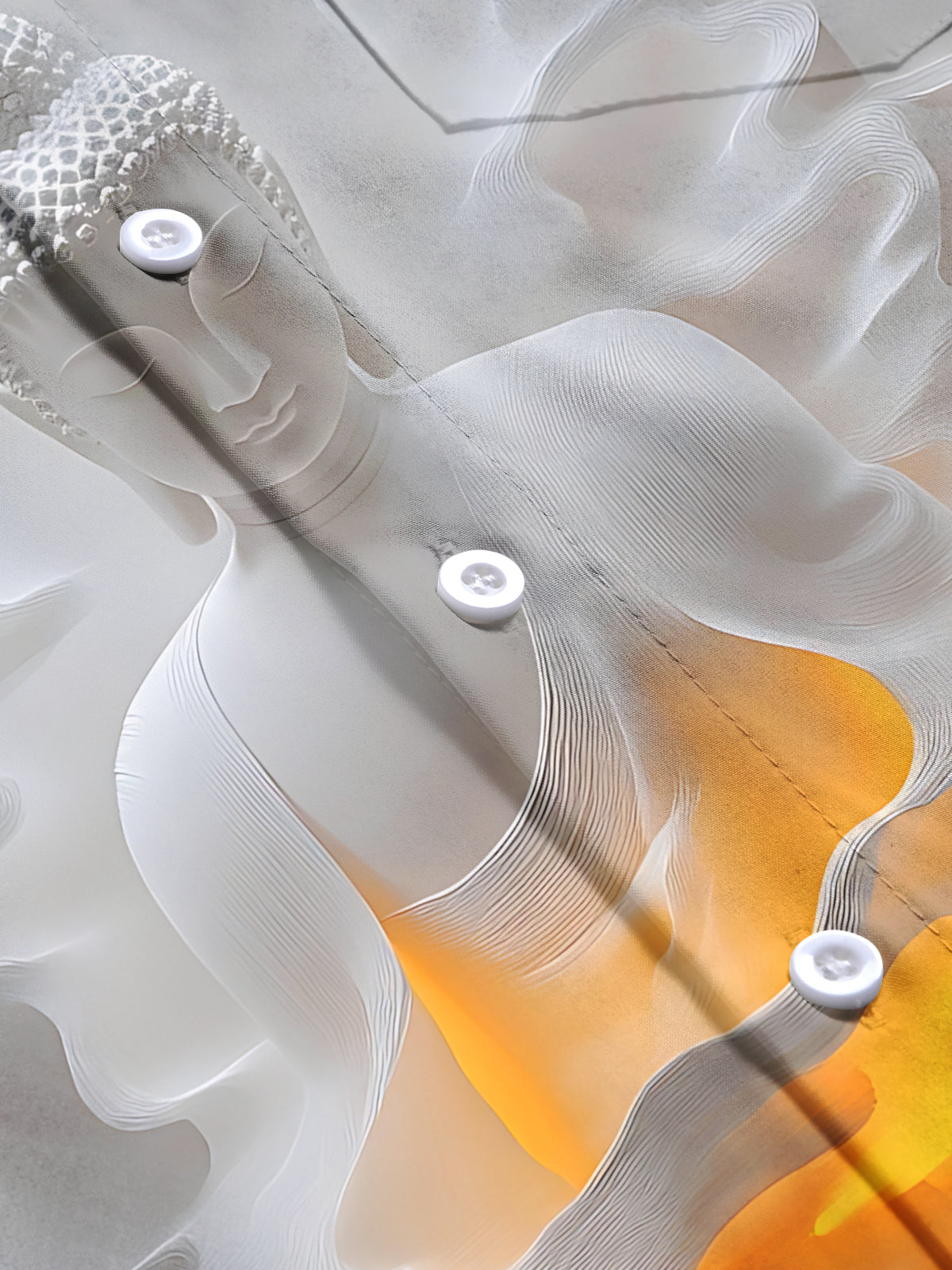 Buddha Art Print Men's Pocket Short Sleeve Shirts