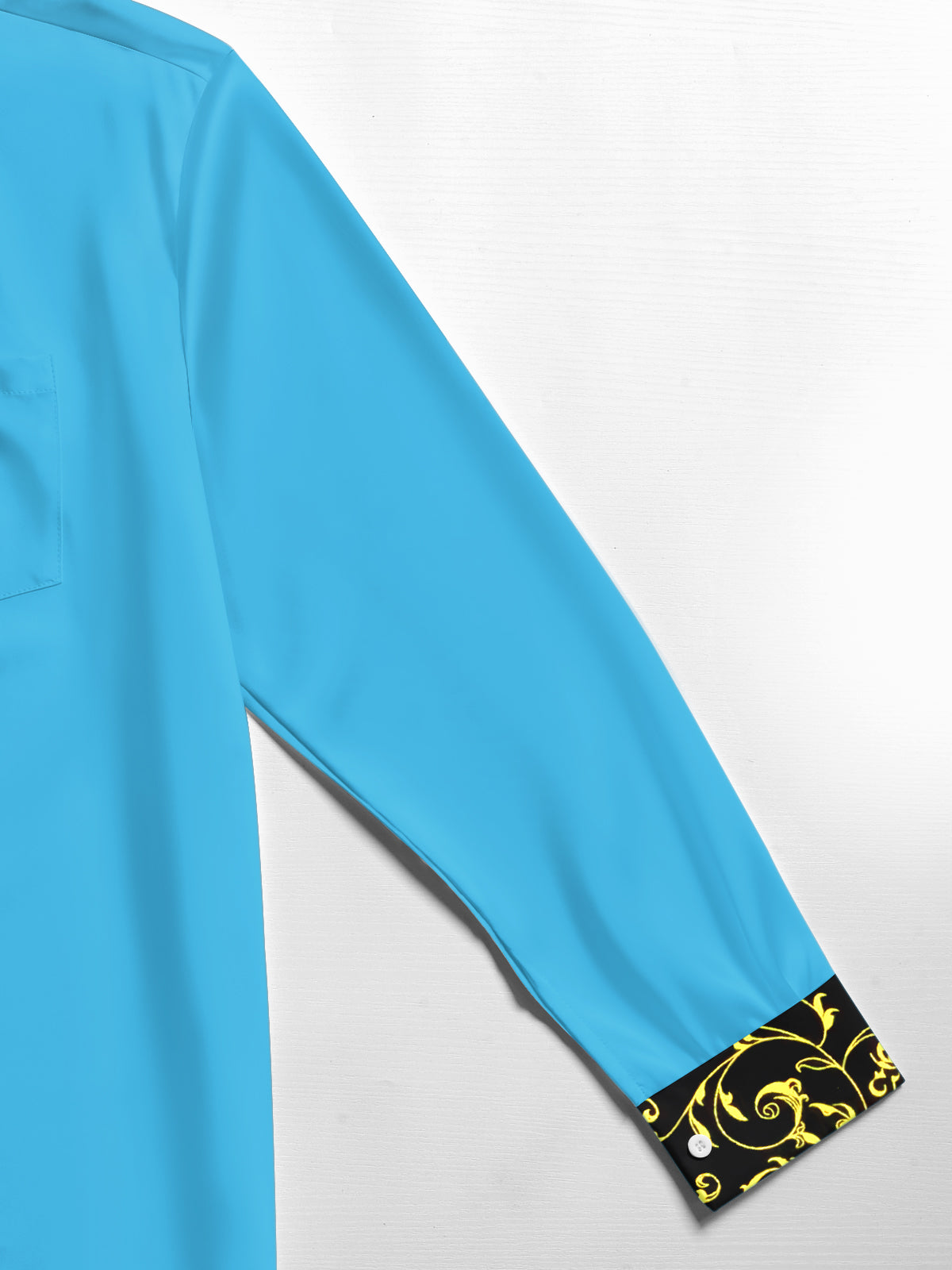 Floral Men's Pocket Long Sleeve Shirts