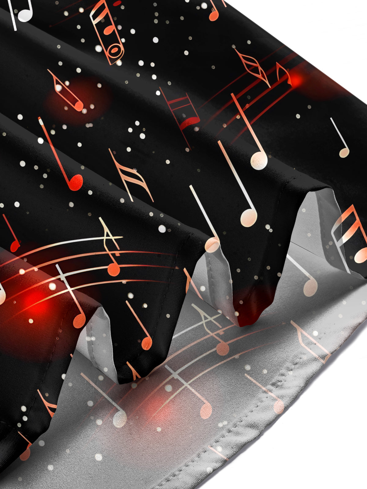 Music Note Art Print Men's Pocket Long Sleeve Shirts