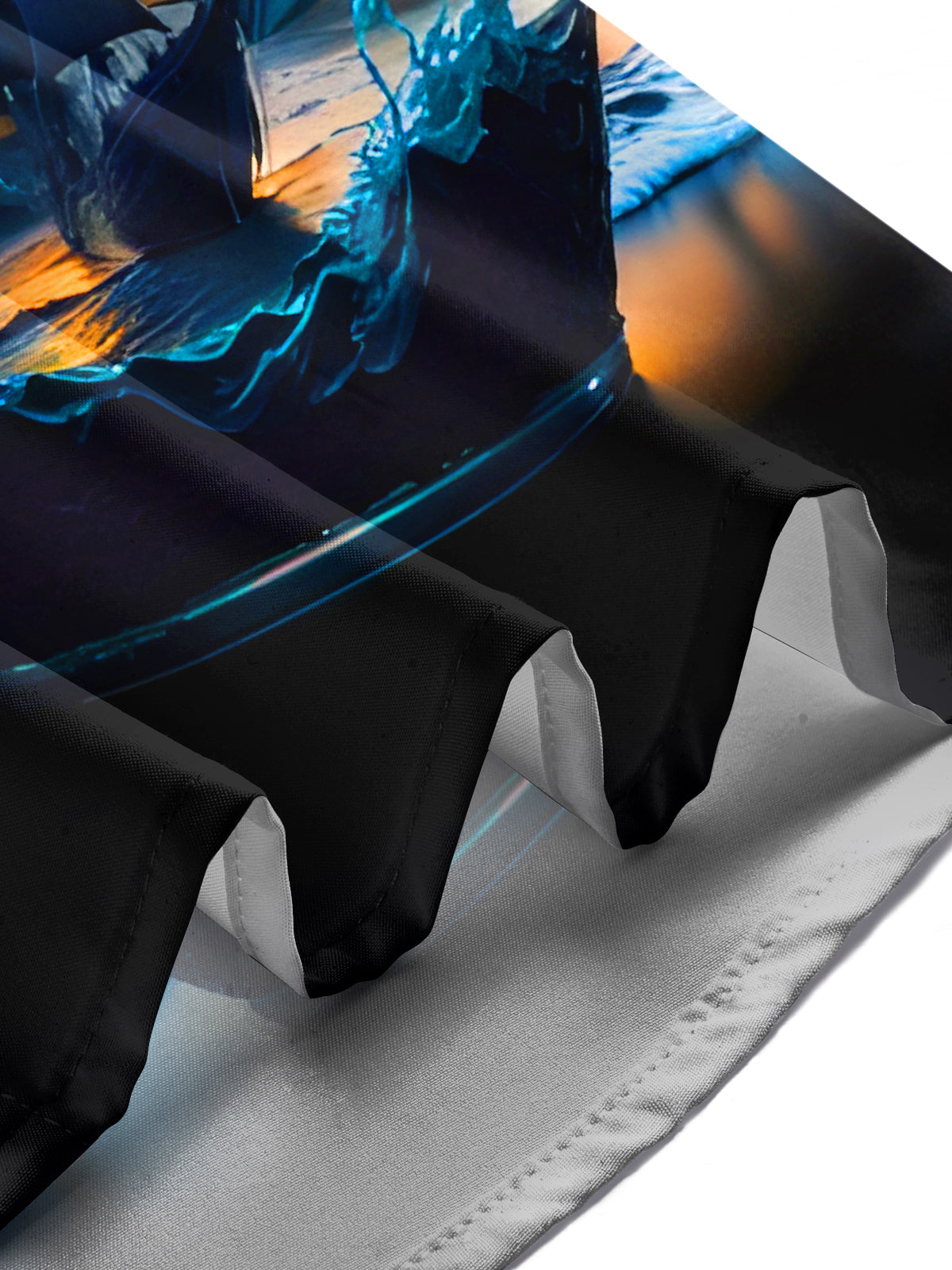 Dark Boat Waves Men's Pocket Short Sleeve Shirts