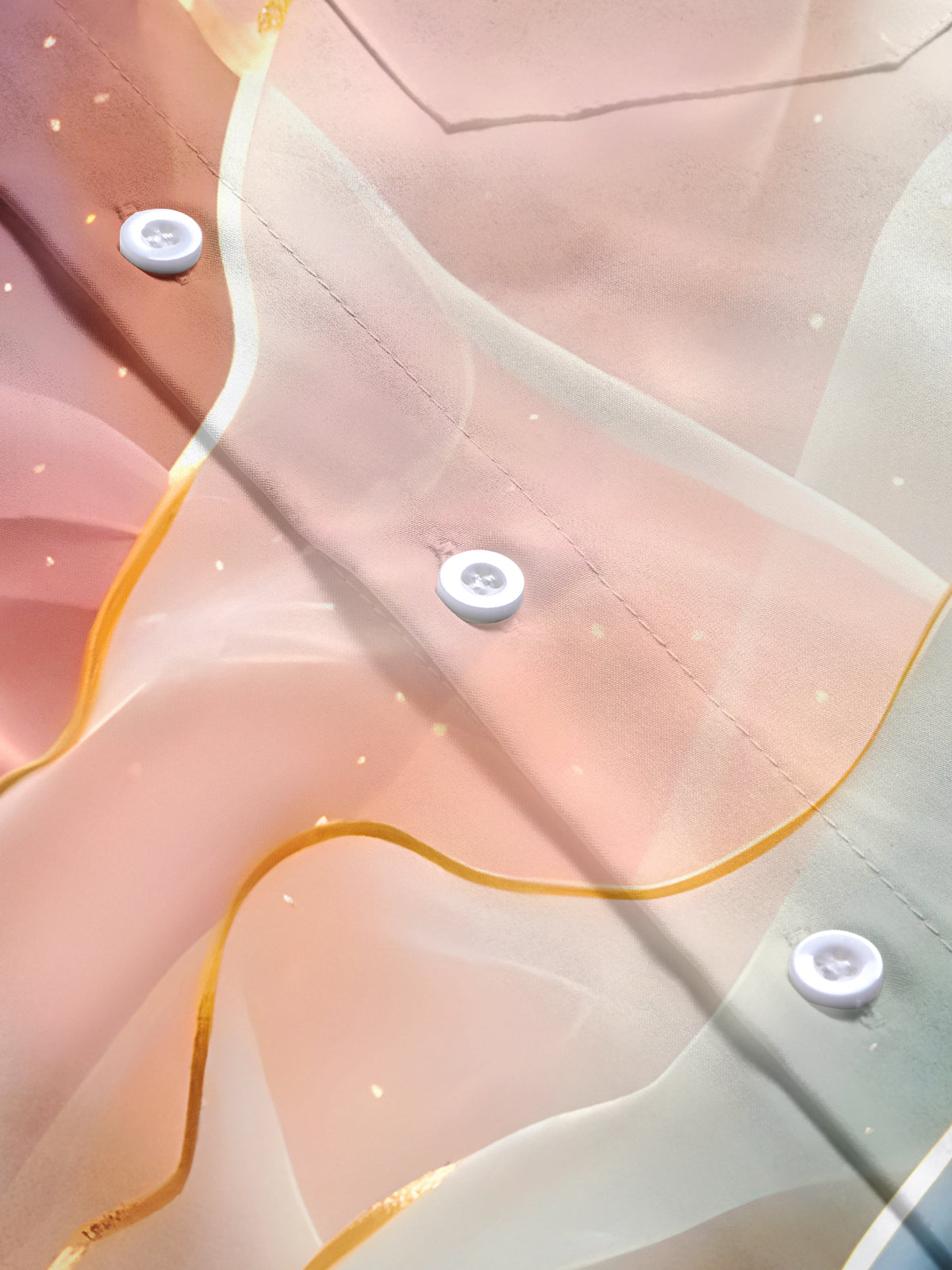 Gradient Print Men's Pocket Short Sleeve Shirts