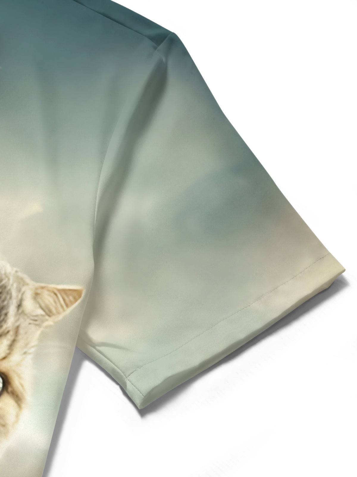 Cat Big Ben Print Men's Pocket Short Sleeve Shirts