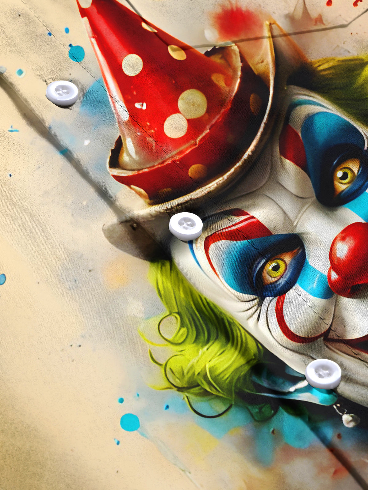 Funny Art Joker Men's Pocket Short Sleeve Shirts