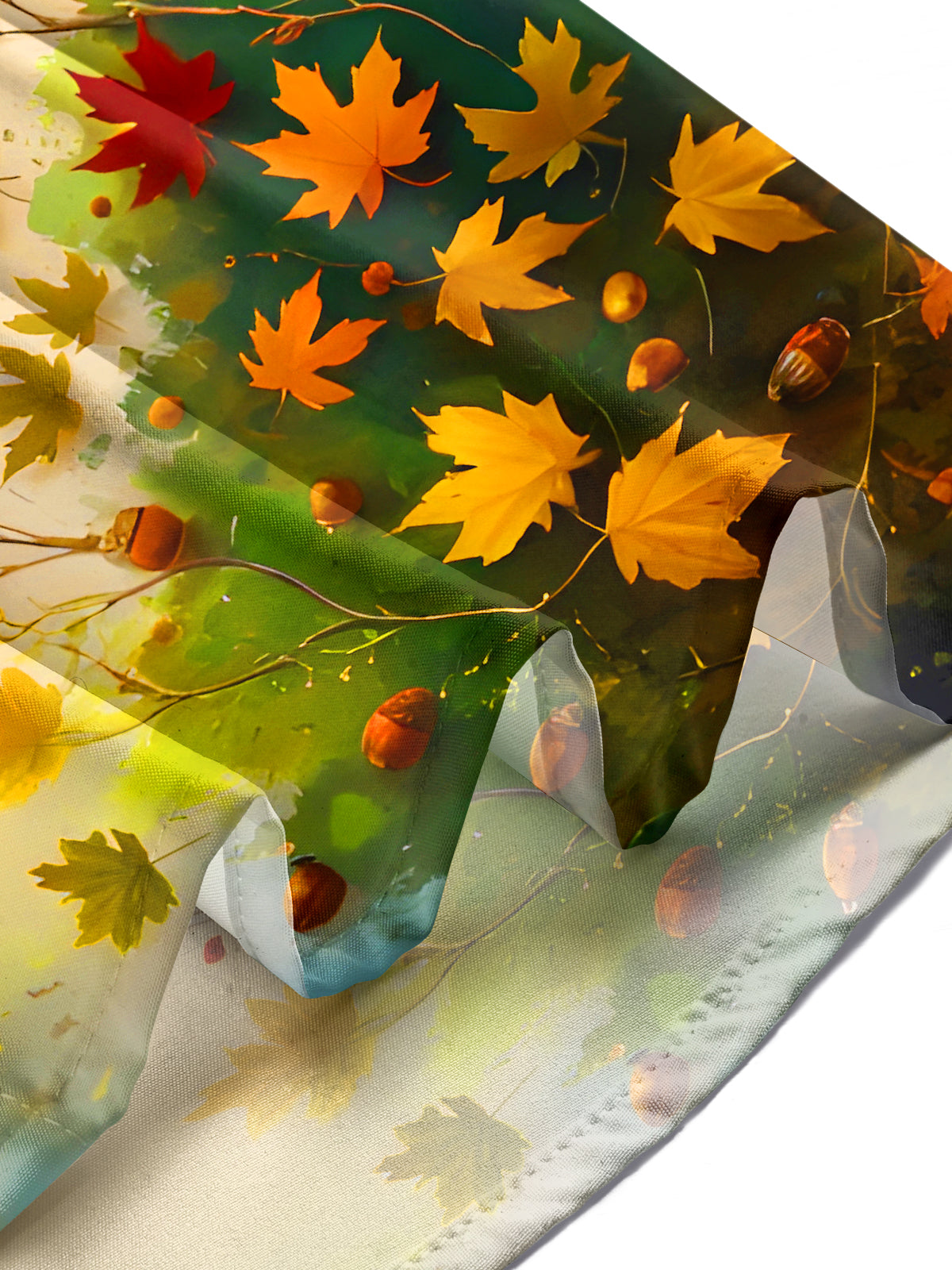 Gradient Maple Leaves Men's Pocket Short Sleeve Shirts