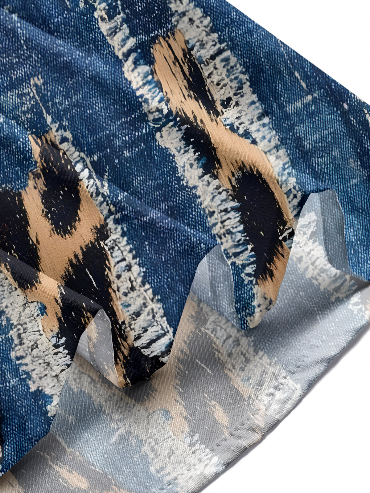 Leopard Men's Pocket Long Sleeve Shirts