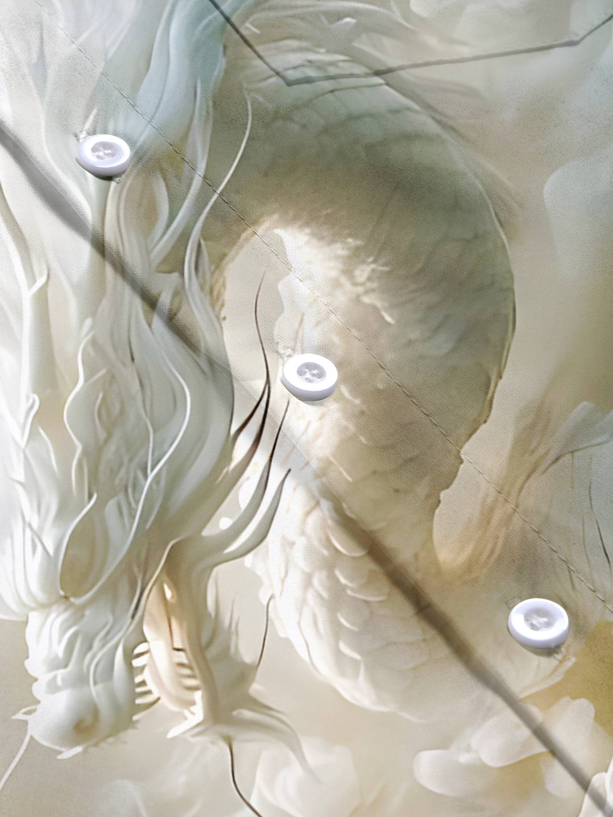 Dragon Art Print Men's Pocket Short Sleeve Shirts