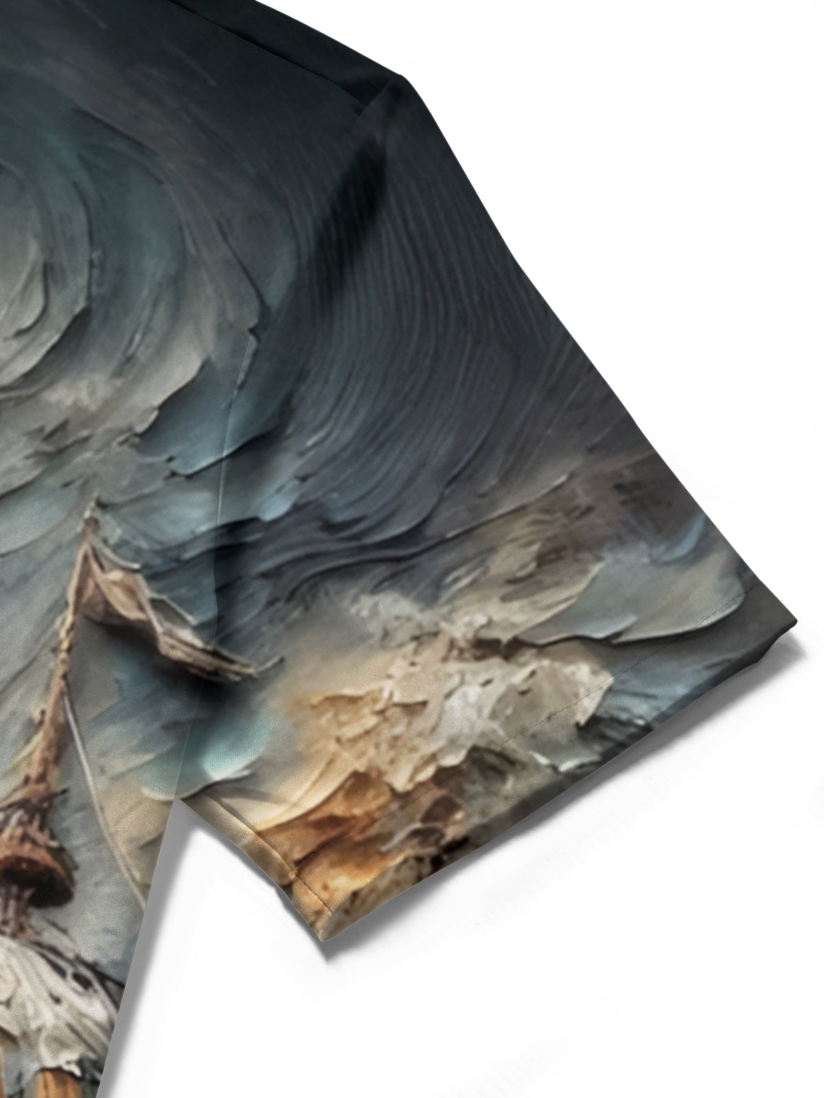 Boat Print Men's Pocket Short Sleeve Shirts