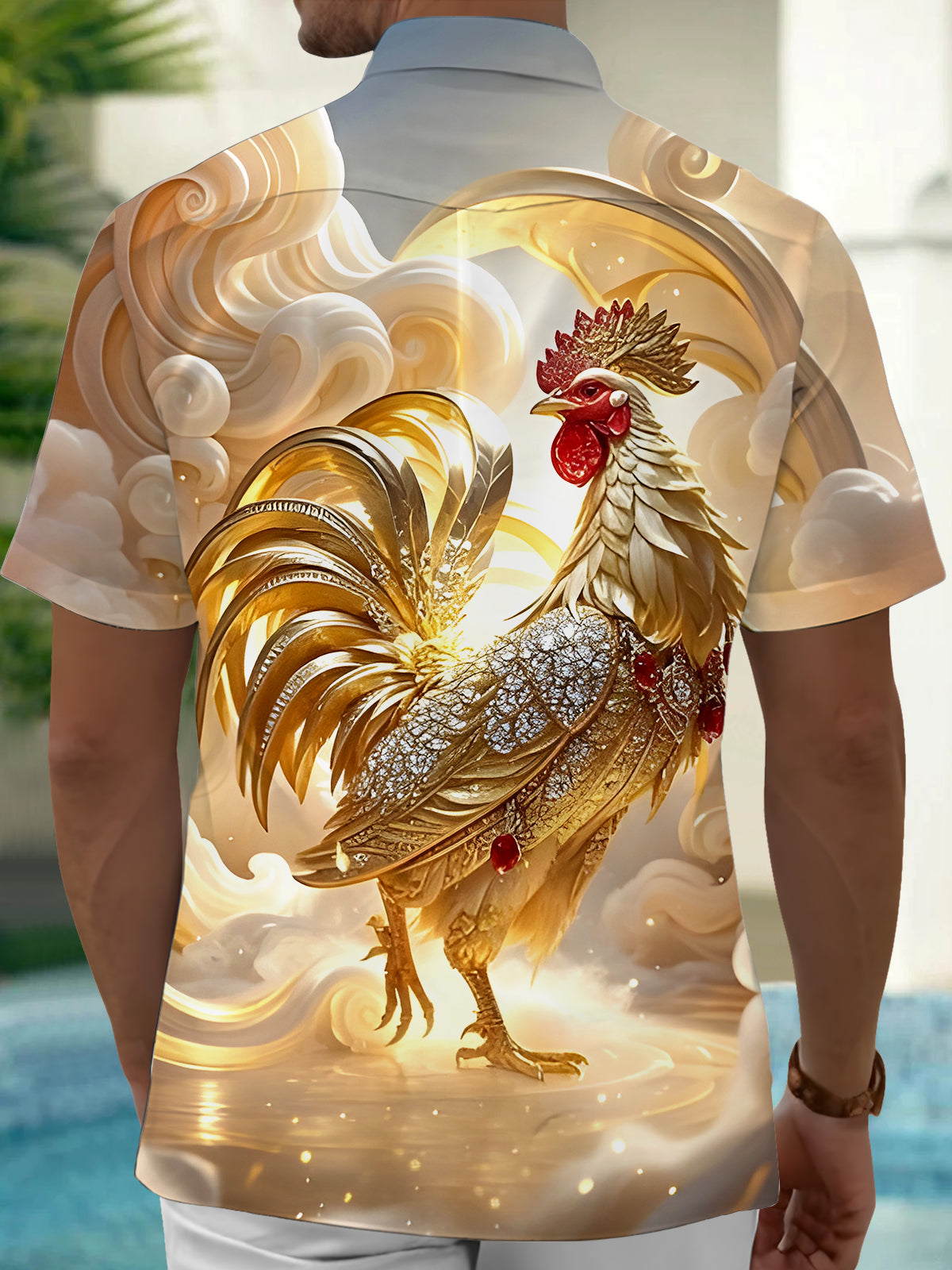 Rooster Men's Pocket Short Sleeve Shirts
