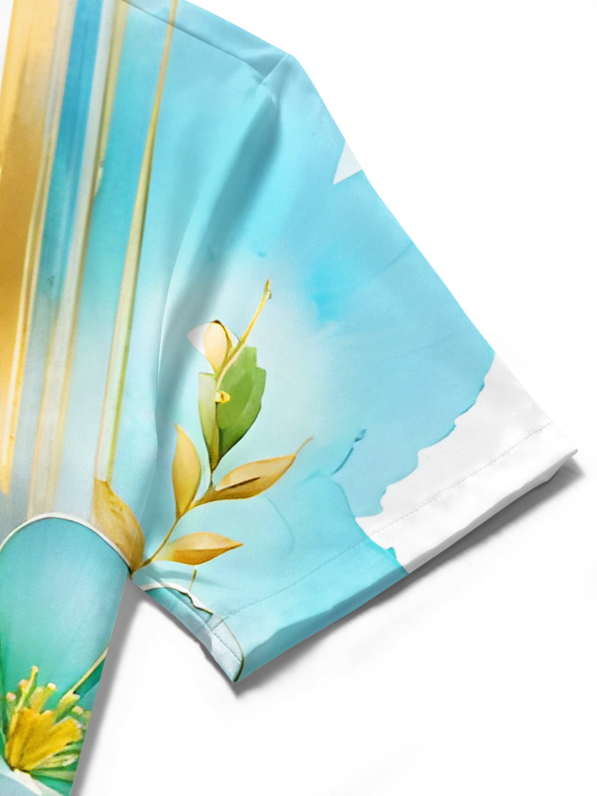 Art Floral Men's Pocket Short Sleeve Shirts