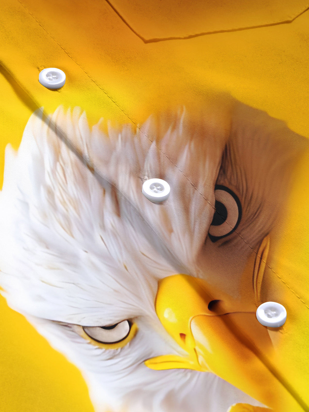 Eagle Print Men's Pocket Short Sleeve Shirts