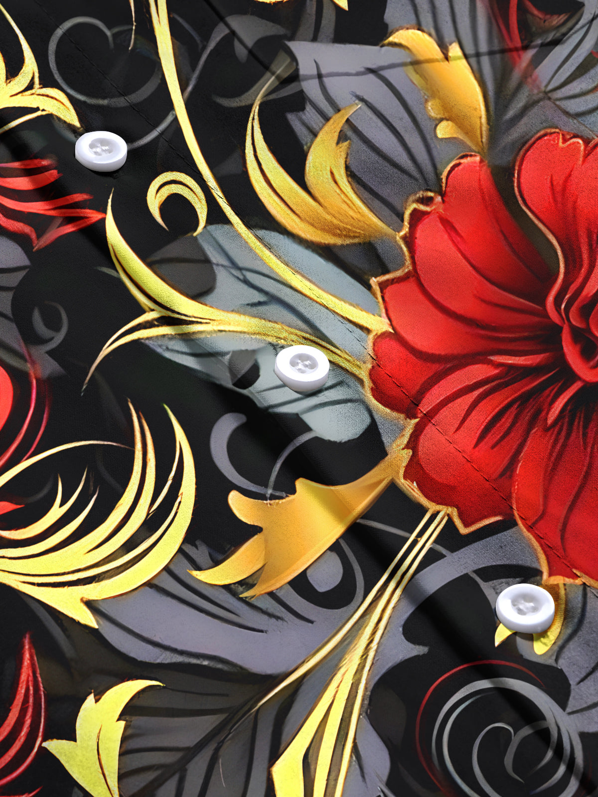 Floral Men's Pocket Short Sleeve Shirts