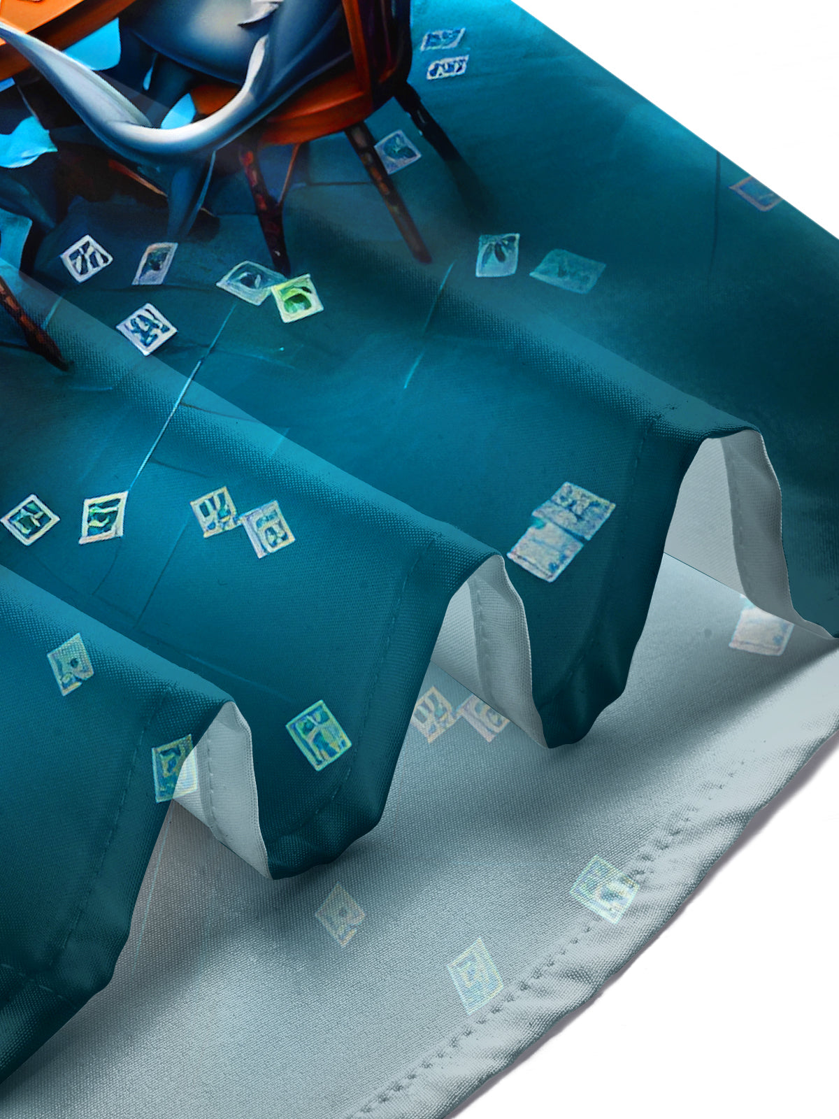 Funny Sharks Playing Poker Men's Pocket Short Sleeve Shirts