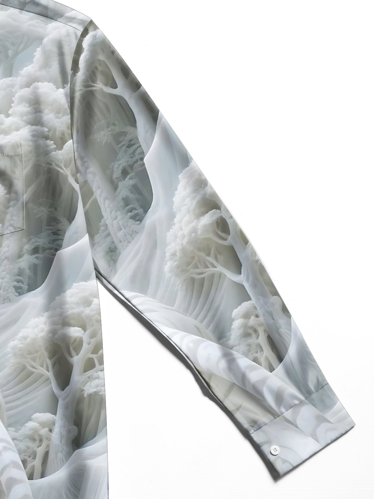 Forest Tiger Art Print Men's Pocket Long Sleeve Shirts