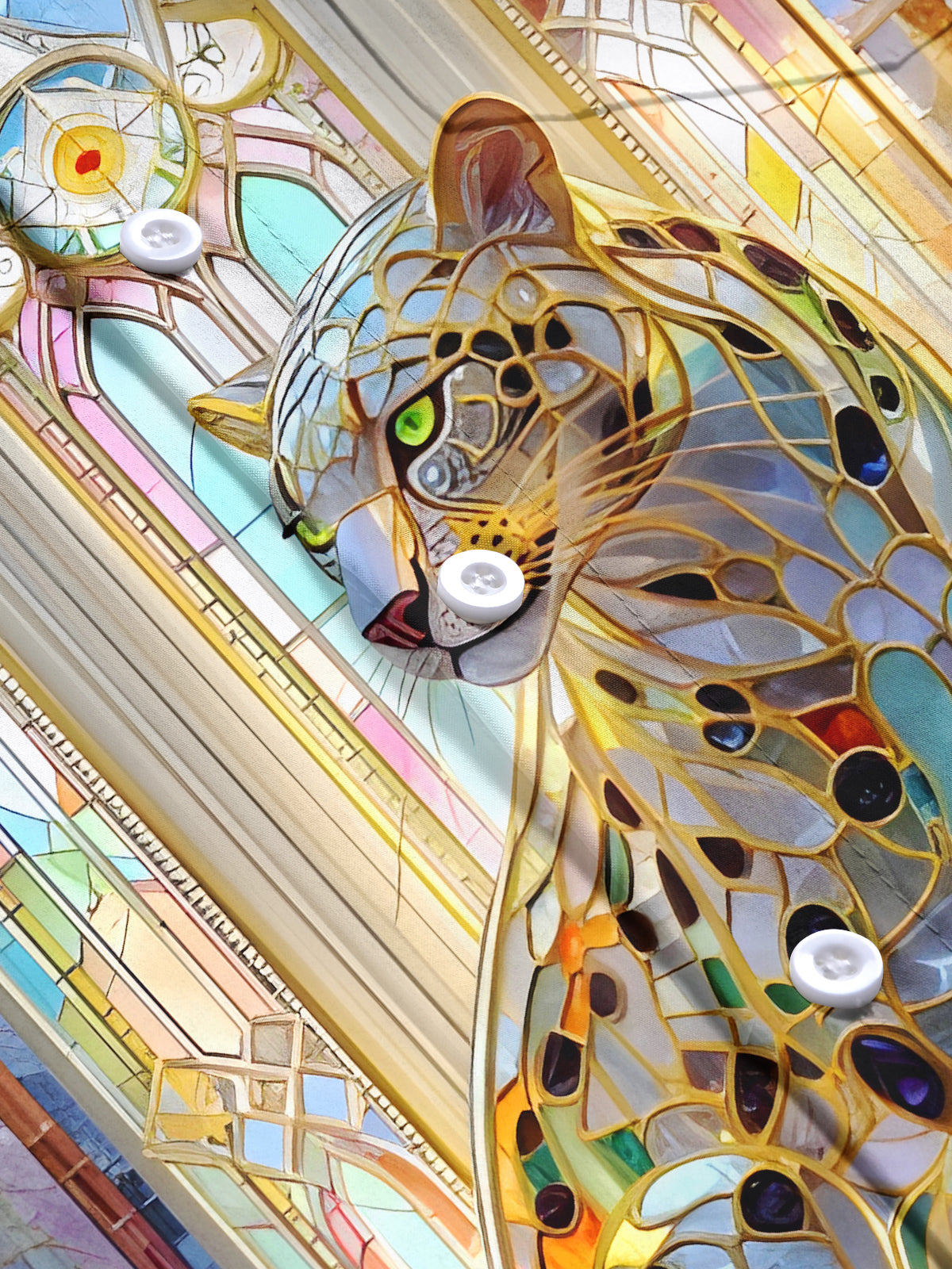 Cheetah Men's Pocket Short Sleeve Shirts