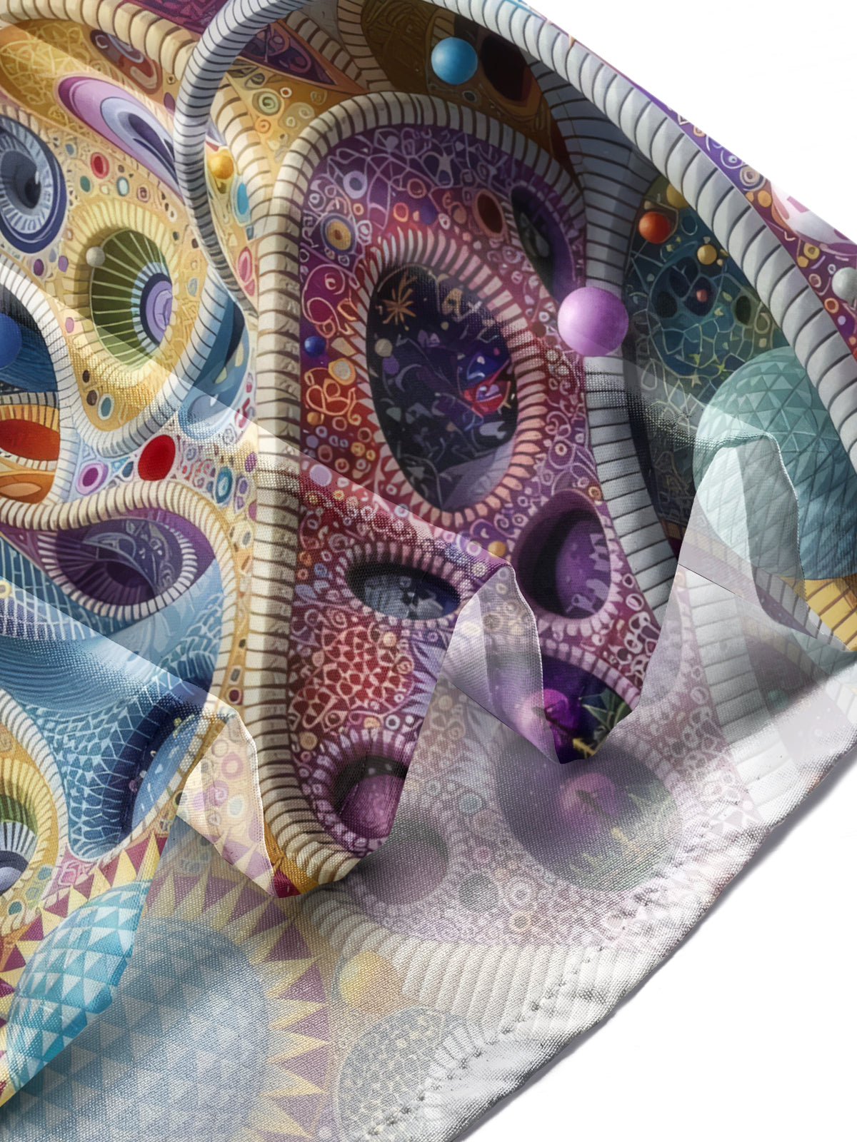 Abstract Print Men's Pocket Long Sleeve Shirts