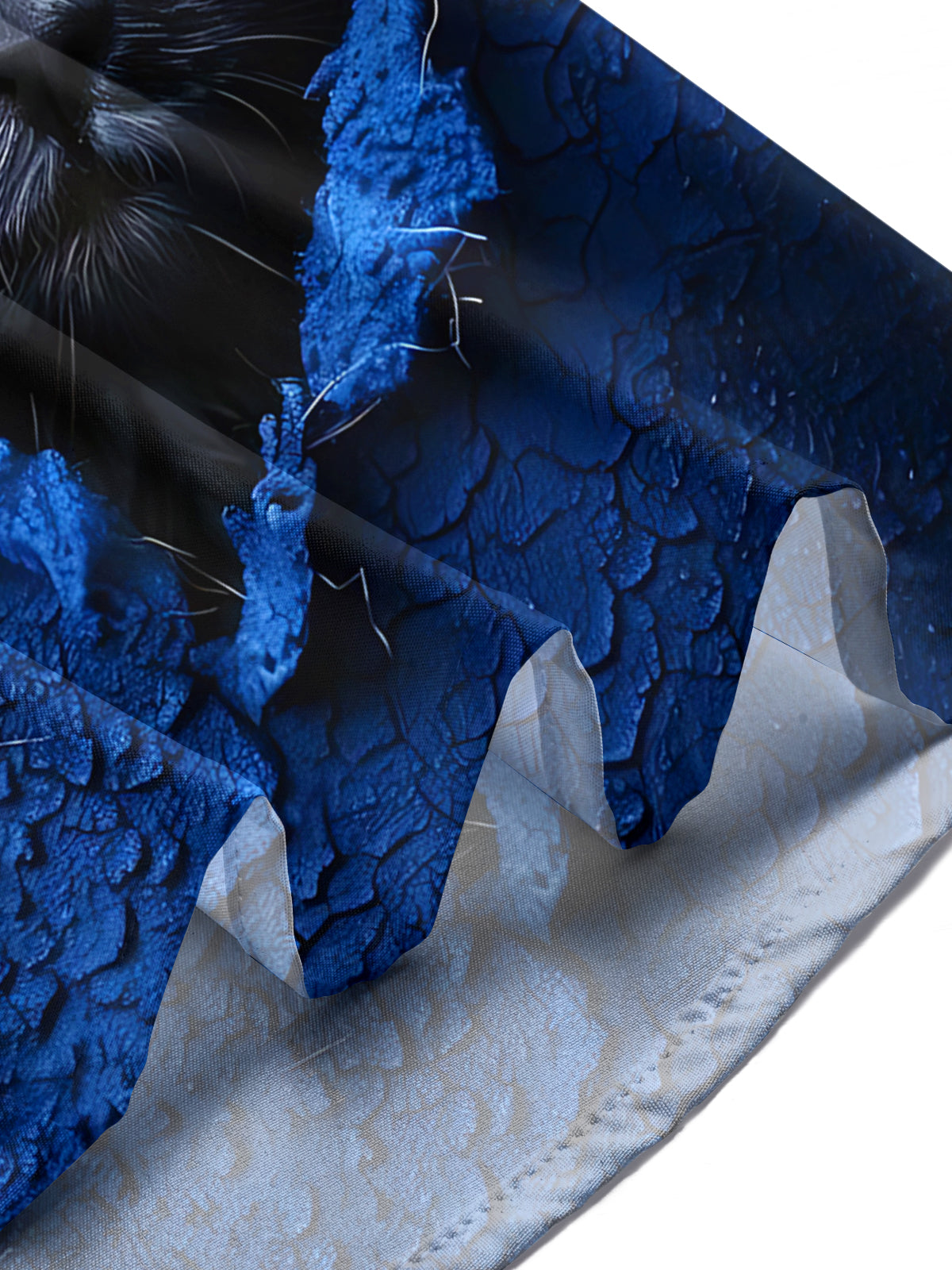 Cat Art Print Men's Pocket Short Sleeve Shirts