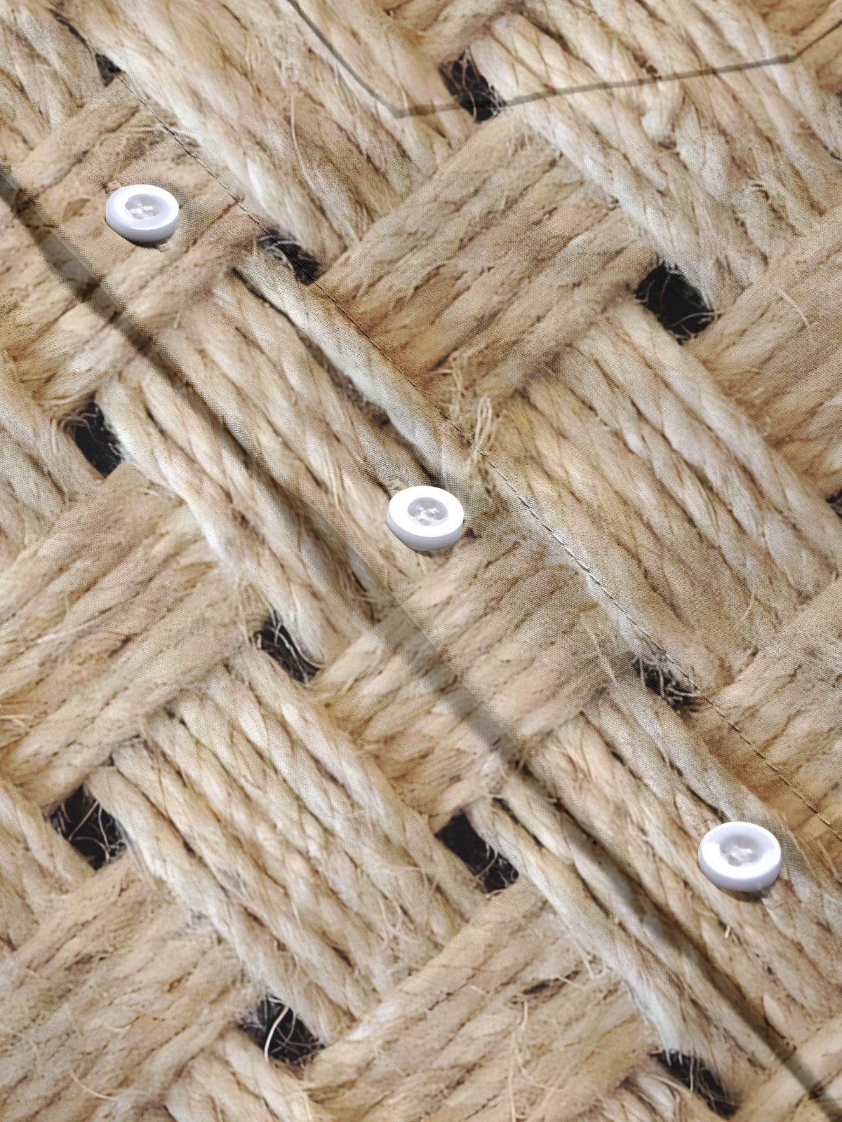 Woven Texture Print Men's Pocket Short Sleeve Shirts