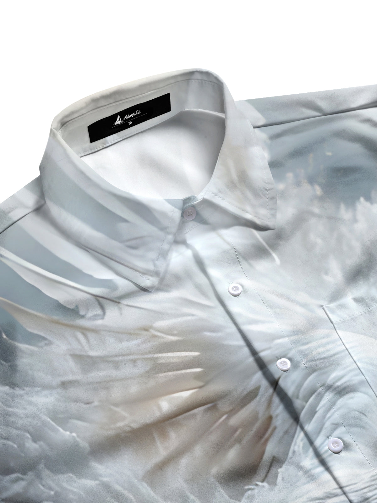 Eagle Print Men's Pocket Short Sleeve Shirts