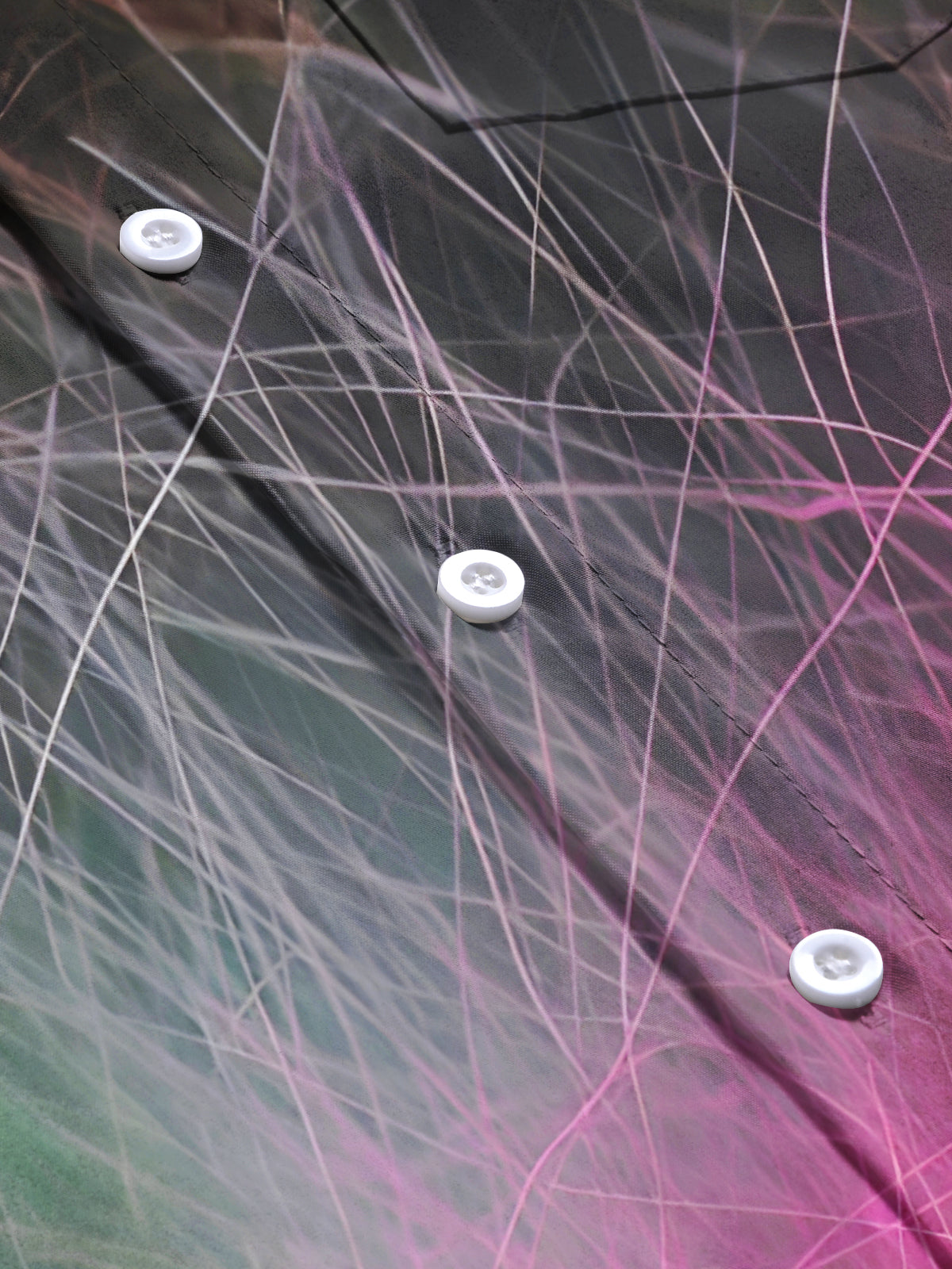 Gradient Lines Geometry Men's Pocket Long Sleeve Shirts