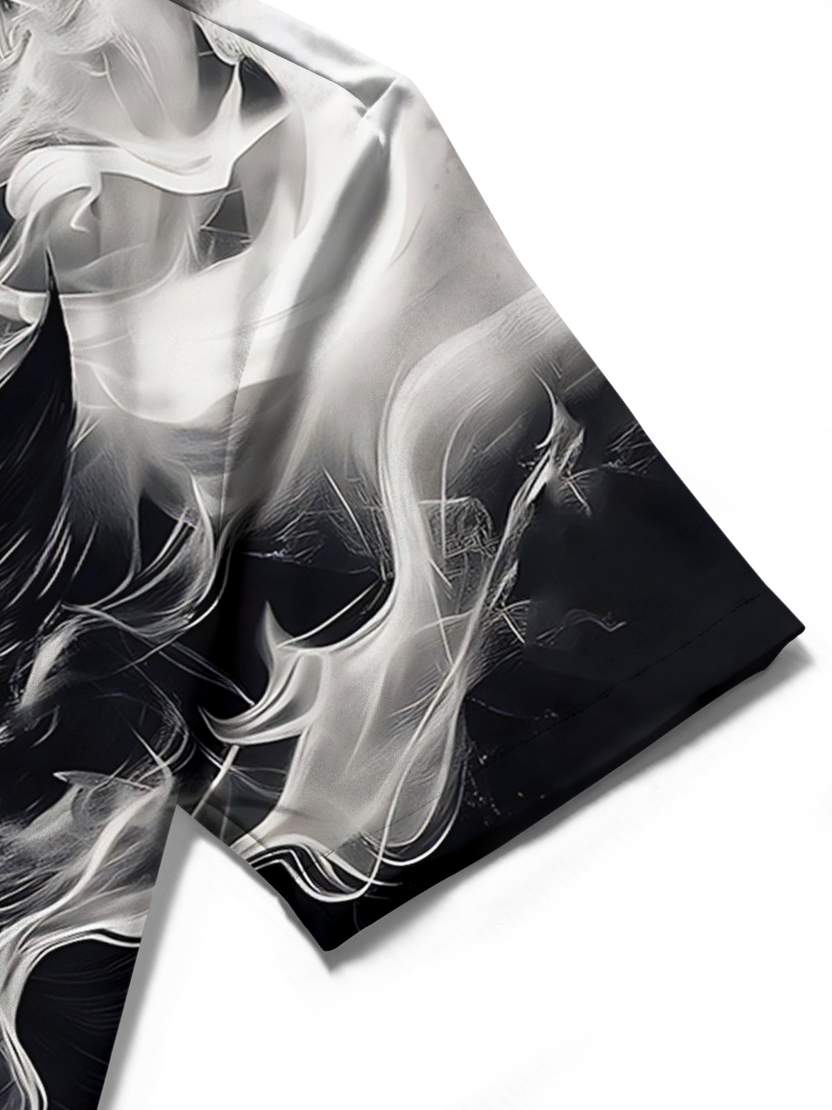 Wolf Print Men's Pocket Short Sleeve Shirts