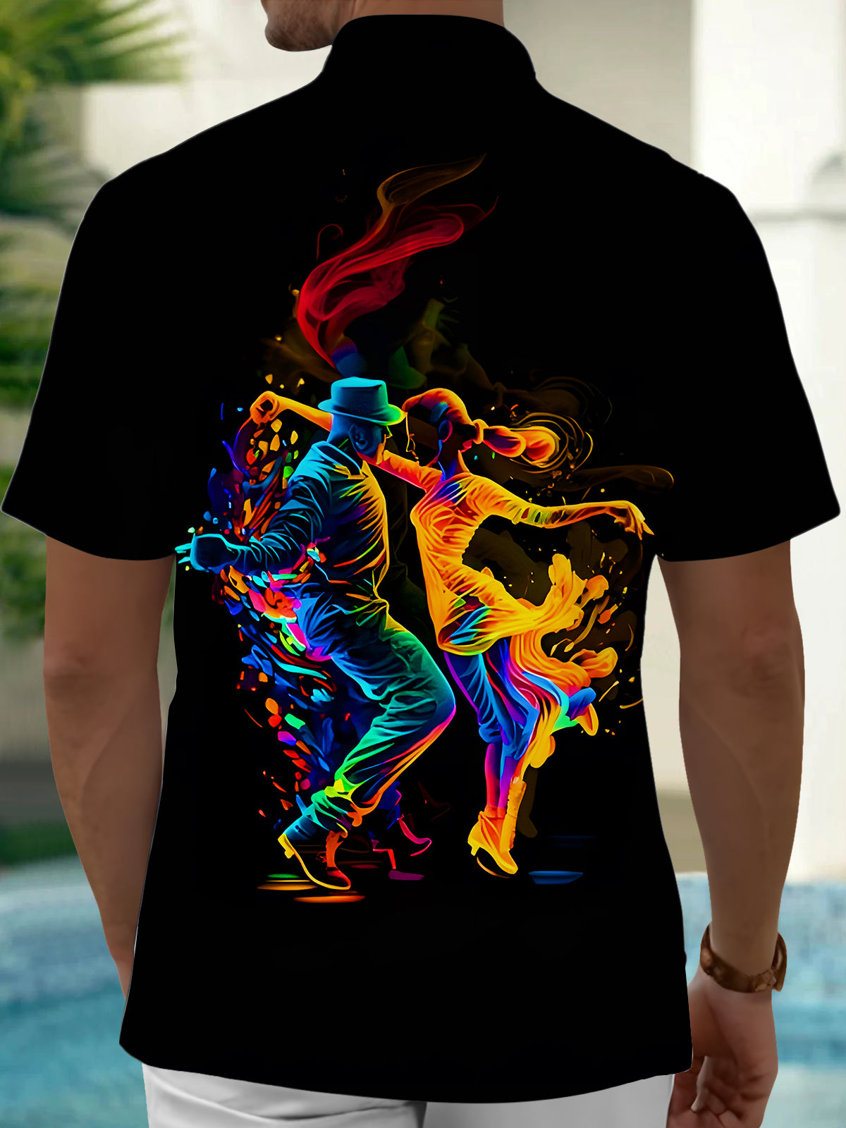 Dancing Men's Pocket Short Sleeve Shirts