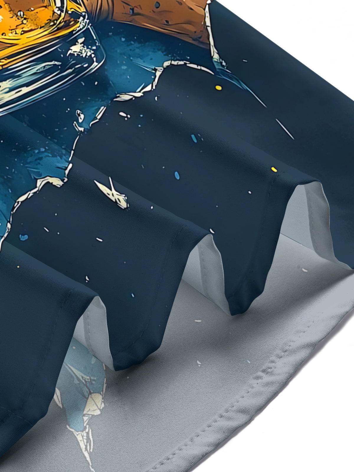 Beer Print Men's Pocket Short Sleeve Shirts