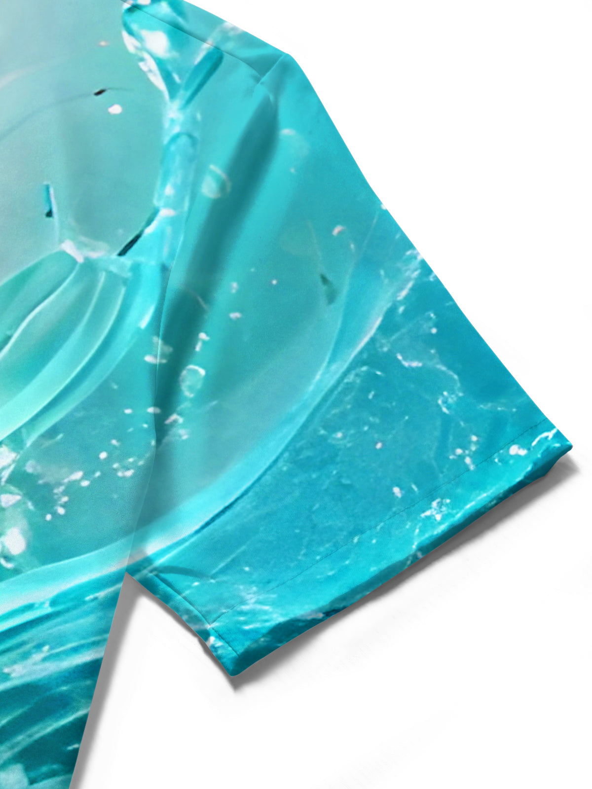 Gradient Art Floral Men's Pocket Short Sleeve Shirts