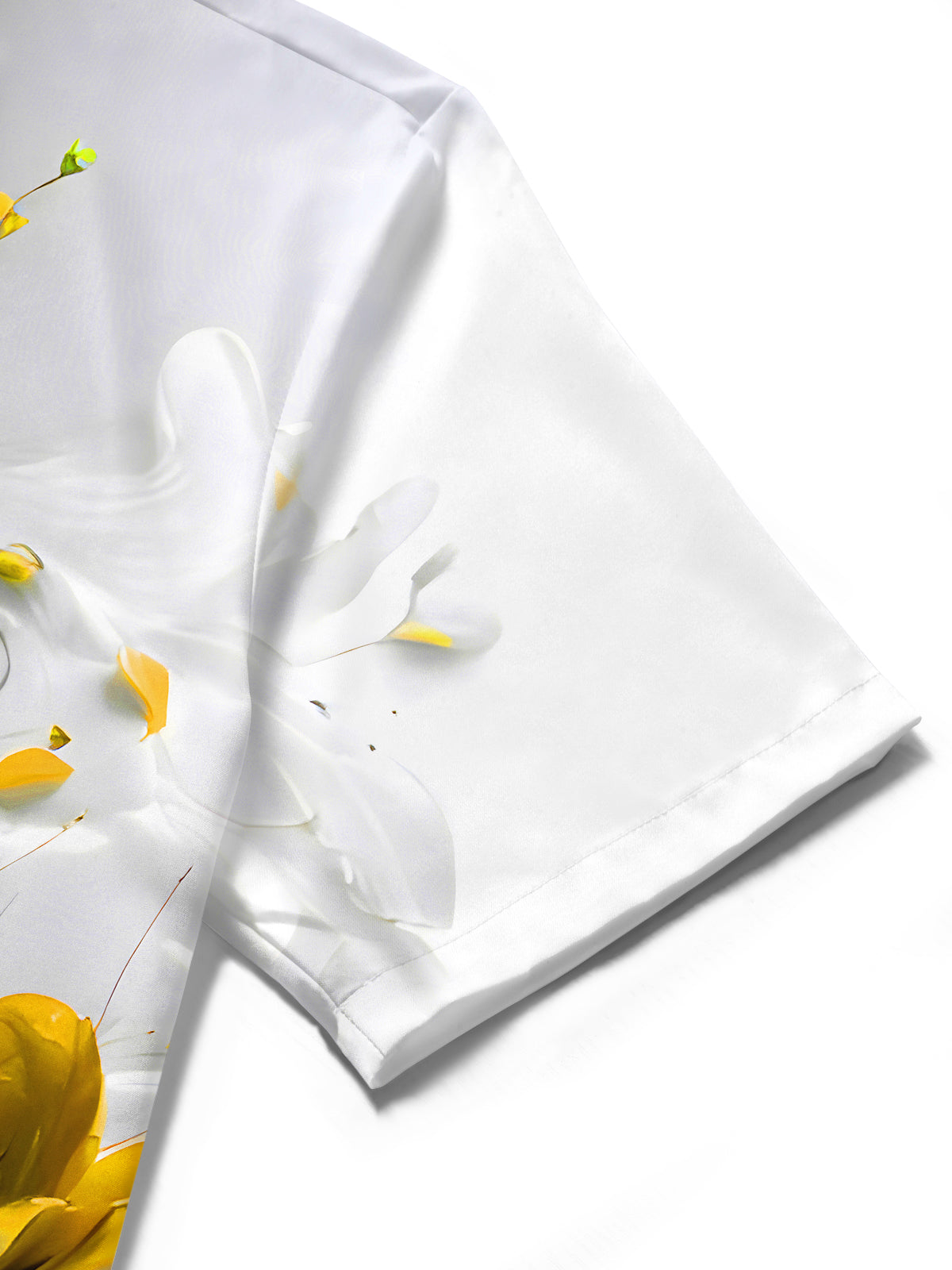 Art Black White Gradient Floral Men's Pocket Short Sleeve Shirts