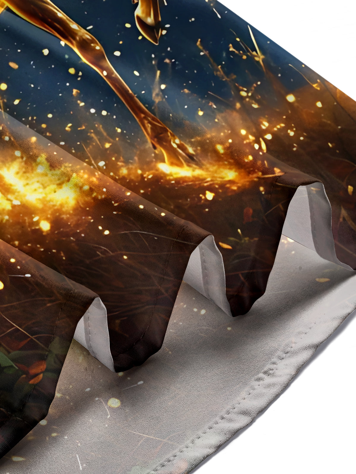 Golden Elk Print Men's Pocket Short Sleeve Shirts