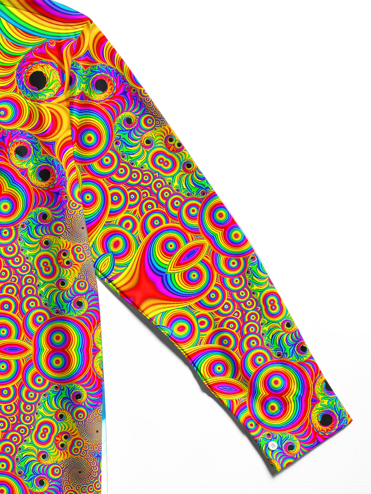 Kaleidoscope Art Print Men's Pocket Long Sleeve Shirts