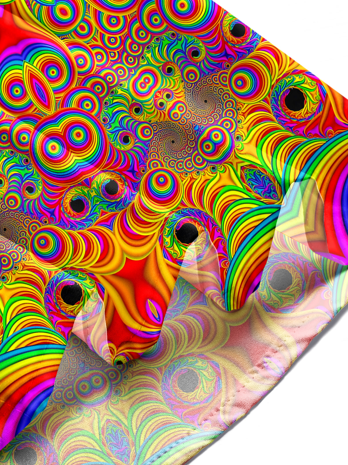 Kaleidoscope Art Print Men's Pocket Long Sleeve Shirts