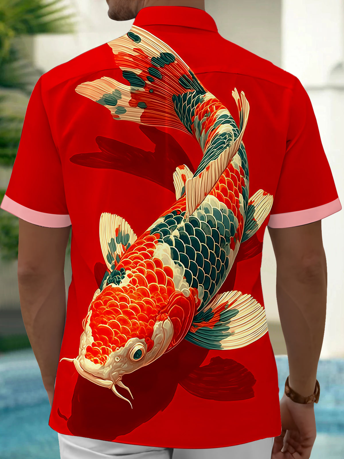 Carp Fish Men's Pocket Short Sleeve Shirts