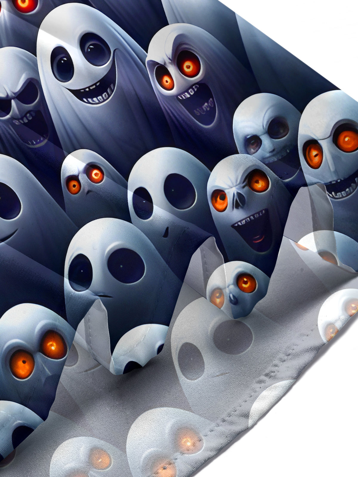 Funny Halloween Ghost Men's Pocket Long Sleeve Shirts