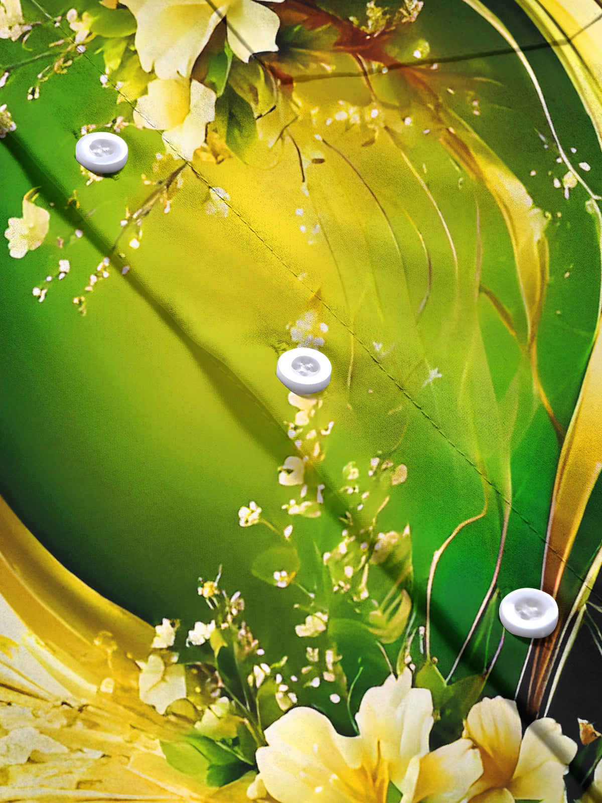 Art Floral Butterfly Men's Pocket Short Sleeve Shirts