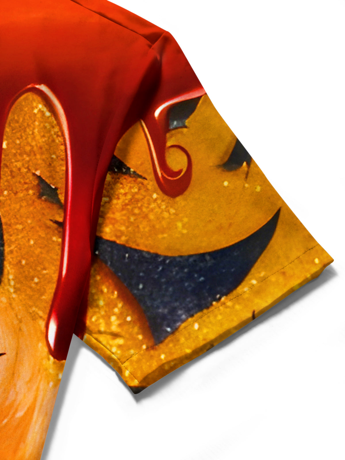 Funny Halloween Screaming Monster Bat Men's Pocket Short Sleeve Shirts