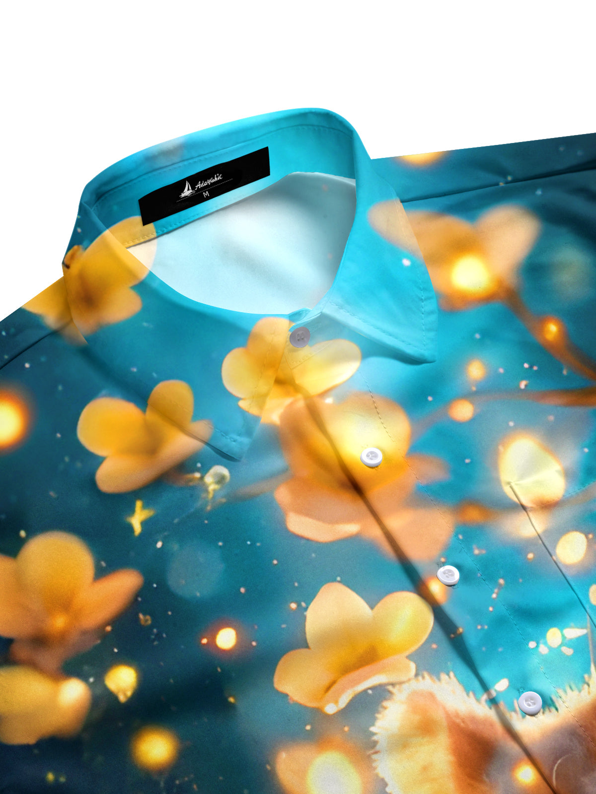 Funny Mouse Magic Ball Glowing Floral Men's Pocket Short Sleeve Shirts