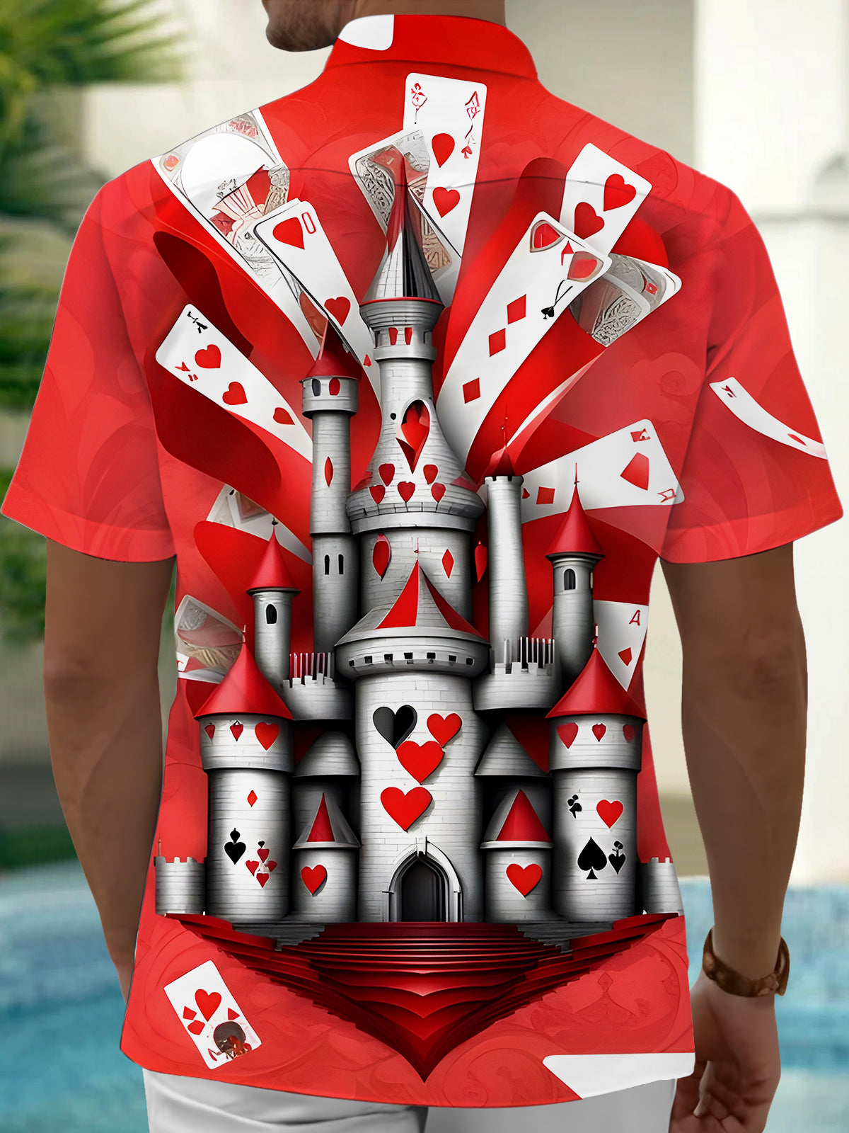 Poker Castle Men's Pocket Short Sleeve Shirts