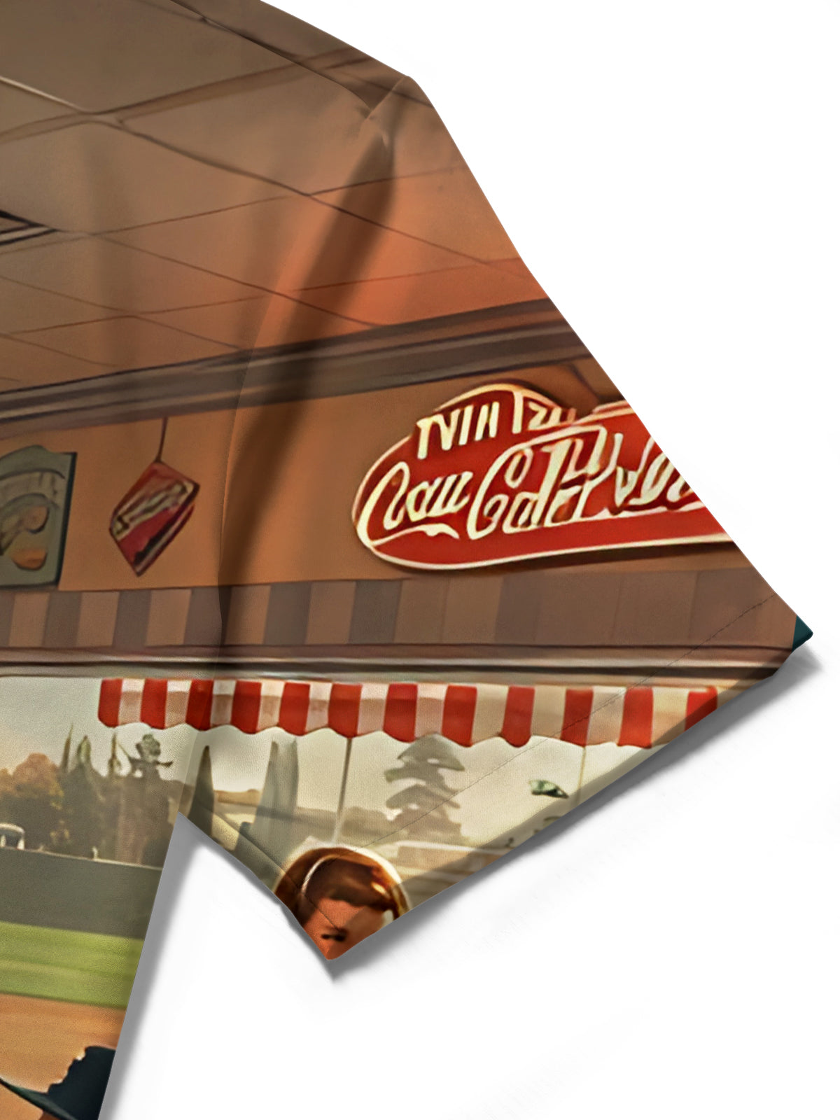 Retro Baseball Character Print Men's Pocket Short Sleeve Shirts